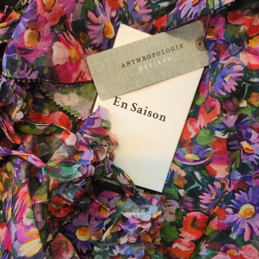 En Saison Vibrant Multicolor Floral Midi Dress - Picture 5 of 6